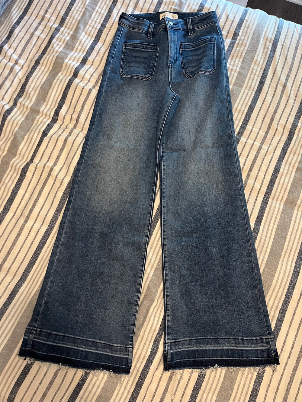 Dark Blue Wide Leg Women's Jeans